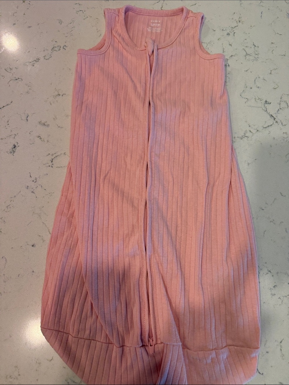 Carter's Pink Ribbed Sleep Sack